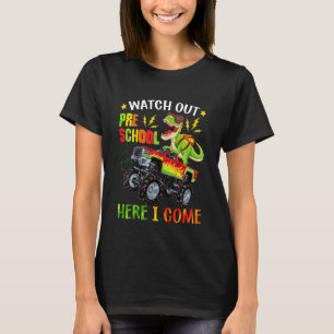 Kids Watch Out Preschool Here I Come Monster Truck T-Shirt