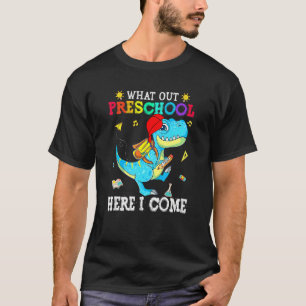 Kids Watch Out Preschool Ready Back To School Dino T-Shirt