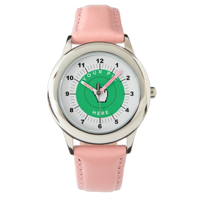Kid's Watch - Personalized - Pink Numbered (Front)