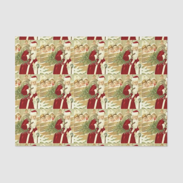 Kids Watching Santa Tissue Paper (Front)