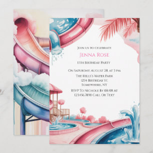 Kids’ Water Park Birthday Party  Invitation