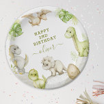 Kids Watercolor Dinosaur Birthday Party Paper Plates<br><div class="desc">Kids and Dinosaur enthusiasts alike will be delighted by Our Kids Watercolor Dinosaur party plates, inviting them on a journey into a prehistoric-inspired paradise. Featuring a delightful array of soft colors, including grays, greens, and lush tropical foliage, these plates are sure to bring a splash of color to any party....</div>