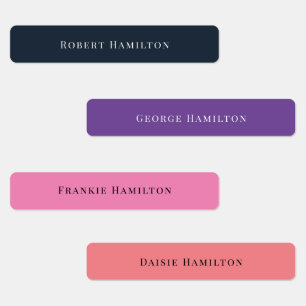 Kids Waterproof Name Custom Bold Colors Labels