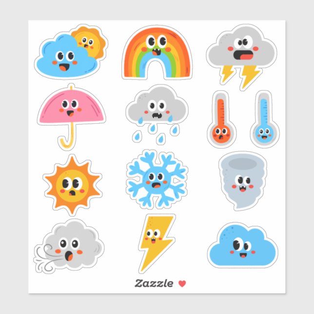 Kids Weather Sticker (Sheet)