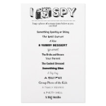 Kids Wedding/Event I-Spy Activity Game Sheet