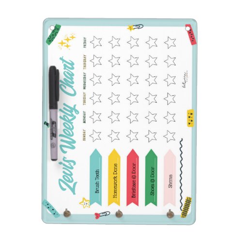 Kids Weekly Chart  Dry Erase Board