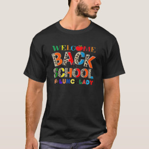 Kids Welcome Back To School Lunch Lady Leopard Bac T-Shirt
