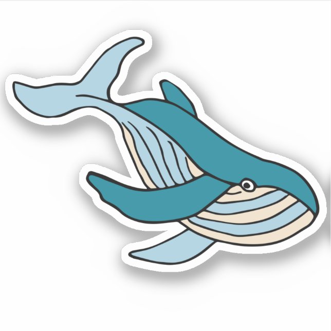 Kids Whale Sticker (Front)