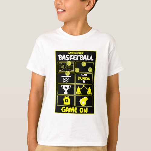 Kids Wheelchair Basketball Players      T_Shirt