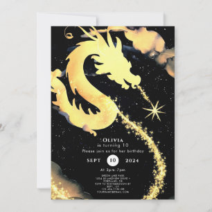 Kids Whimsical Dragon Birthday Invitation