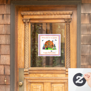 Kids Whimsical Gnomes Halloween Window Cling