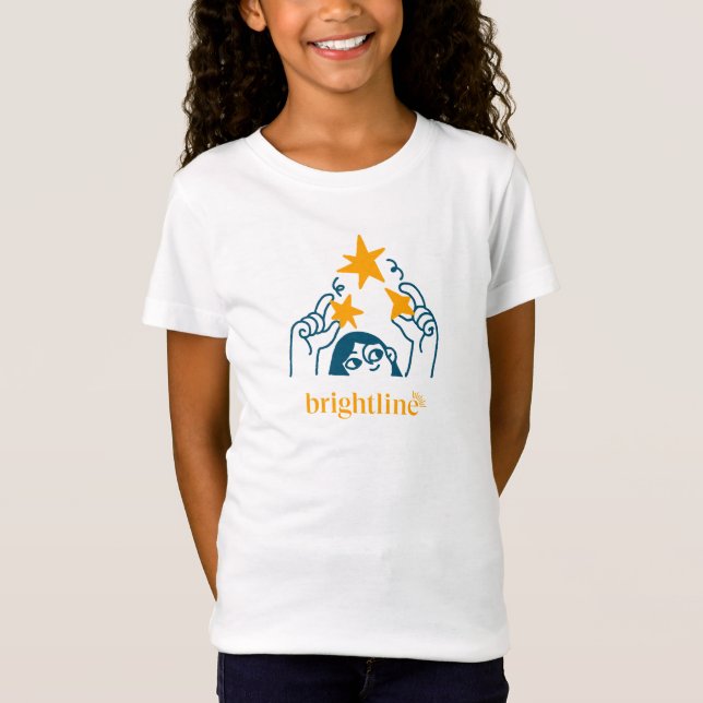 Kids - White t-shirt with star illustration (Front)
