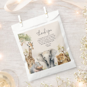 Kids Wild Animal Photo Birthday Favor Bag
