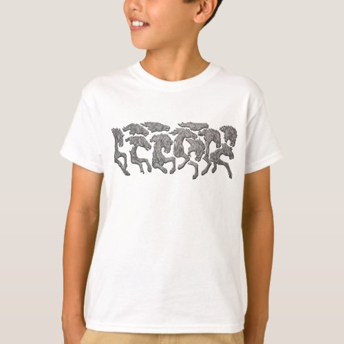 Kids Wild Horses Shirts Horse Art Kids Shirts