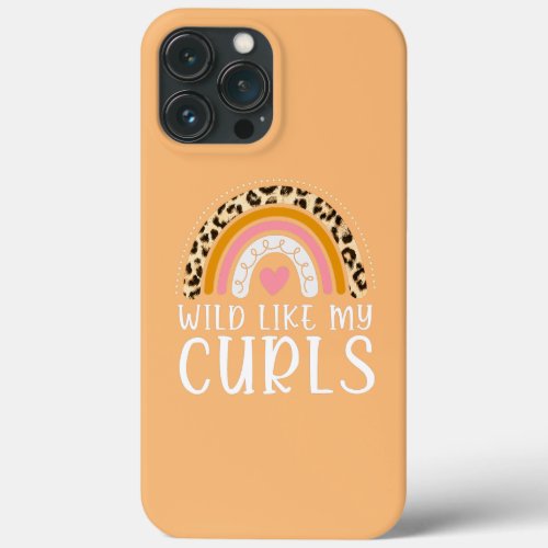 Kids Wild Like My Curls Toddler Girl Leopard Boho iPhone 13 Pro Max Case