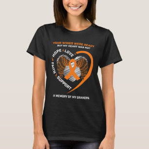 Kids Women Men Memory Of My Grandpa Leukemia Aware T-Shirt