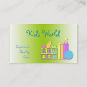 Kids World Daycare Business Card (Back)