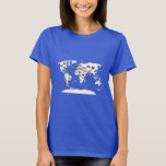 Kids World Map Animals T-Shirt