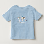 Kids World Map Animals Toddler T-shirt