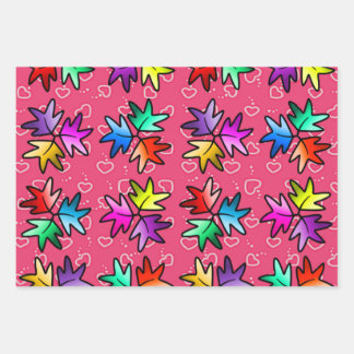 Kids wrapping paper of heartstopper leaves