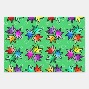 Kids wrapping paper of heartstopper leaves