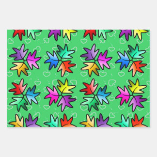 Kids wrapping paper of heartstopper leaves