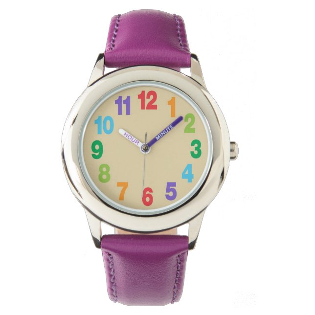 Kids Wrist Watch - Fun Learning To Tell The Time (Front)