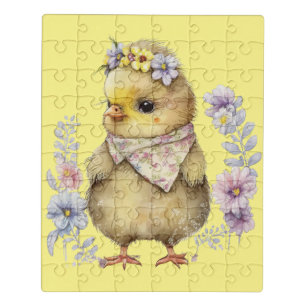 Kids Yellow Chick Jigsaw Puzzle