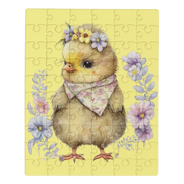 Kids Yellow Chick  Jigsaw Puzzle (Puzzle Vertical)