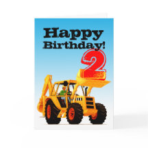 Kids Yellow Digger 2nd Birthday
