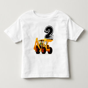 Kids Yellow Digger 2nd Birthday Toddler T-shirt