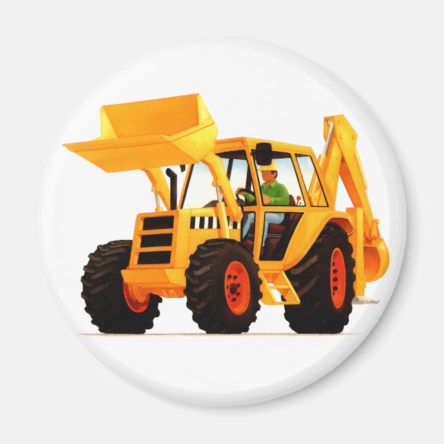 Kid's Yellow Digger Magnet (Front)