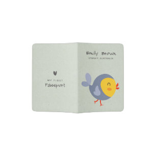 KIDS YELLOW PURPLE BABY BIRD MY FIRST PASSPORT PASSPORT HOLDER