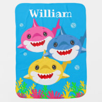 Kids Yellow Shark & Family Personalized 