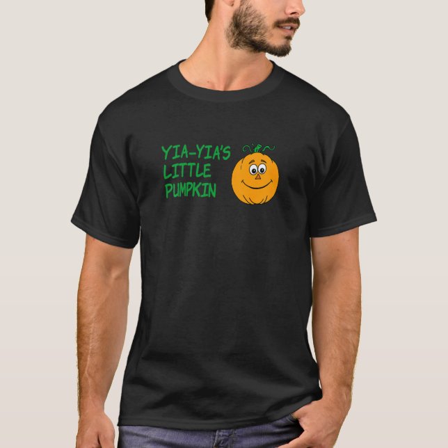 Kids Yia Yia's Little Pumpkin Grandson Granddaught T-Shirt (Front)