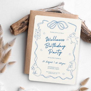 Kids yoga birthday party invitation