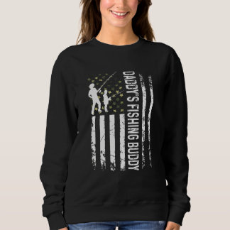 Kids Young Fisherman Daddy's Fishing Buddy Dad Son Sweatshirt