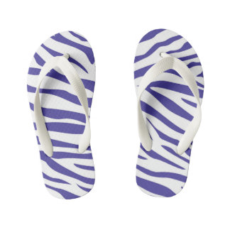Kids Zebra Stripe Flip Flops