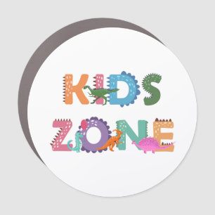 Kids Zone Dinosaurs Car Magnet