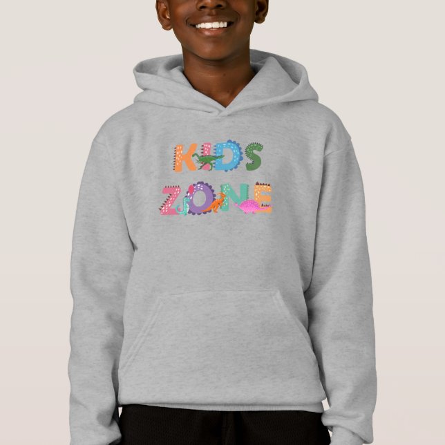 Kids Zone Dinosaurs Hoodie (Front)