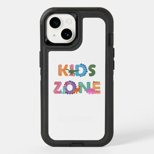 Kids Zone Dinosaurs Otterbox iPhone Case (Back)