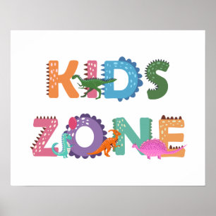 Kids Zone Dinosaurs Poster