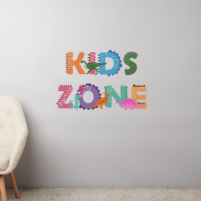 Kids Zone Dinosaurs Wall Decal (Living Room 2)