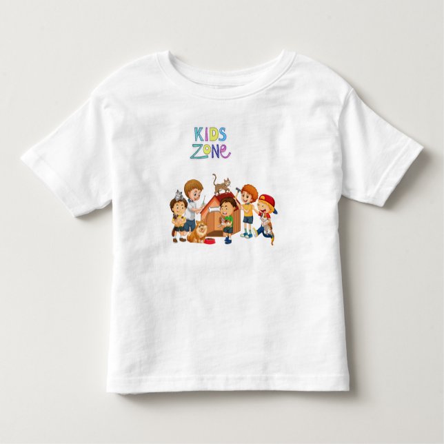 Kids Zone , lovely print t-shirt for toddlers (Front)