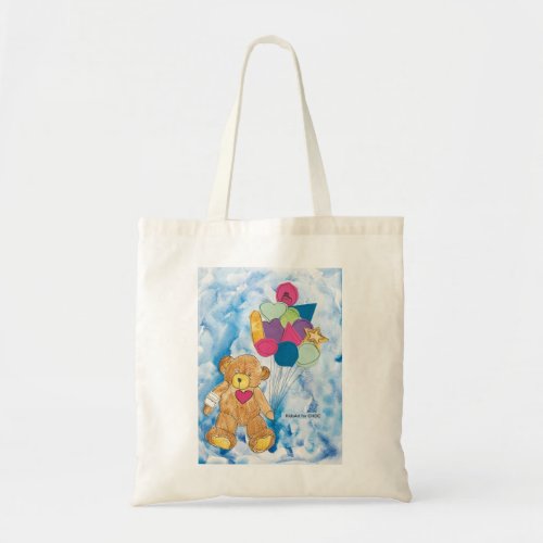 KidsArt for CHOC _ Bear with Balloons Tote Bag