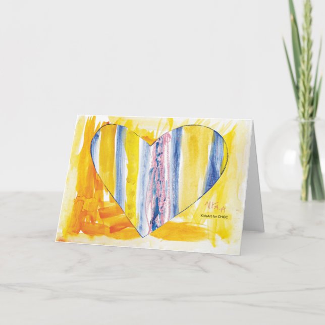 KidsArt for CHOC - Big Heart Card (Front)