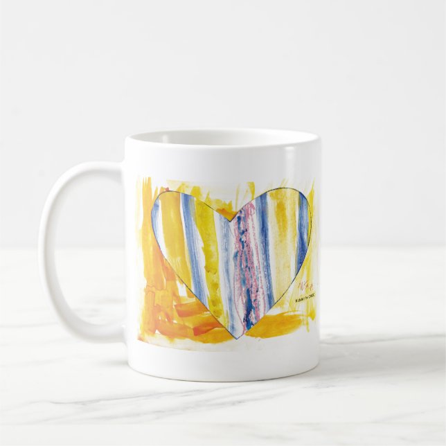 KidsArt for CHOC - Big Heart Coffee Mug (Left)