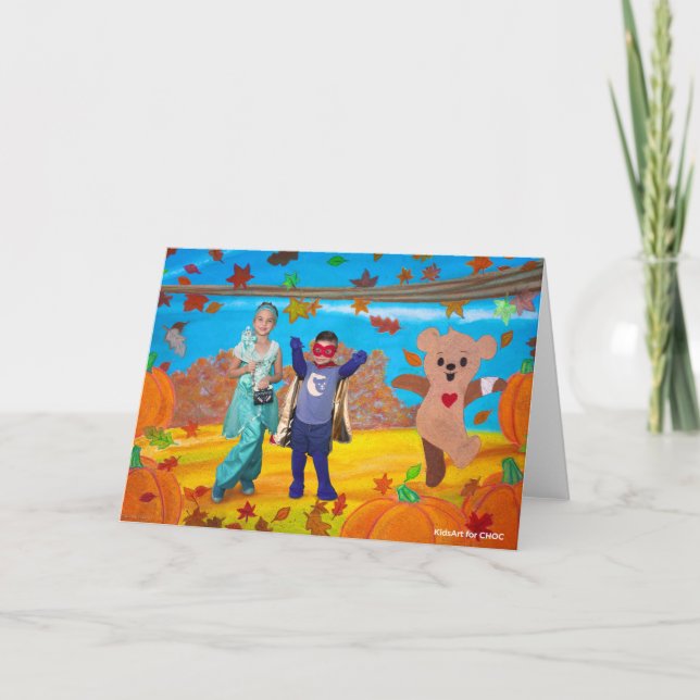 KidsArt for CHOC - Choco's Fall Fun Thank You Card (Front)