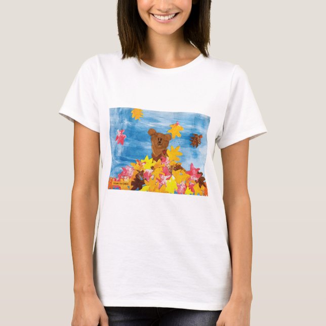 KidsArt for CHOC - Fall Leaves Bear T-Shirt (Front)