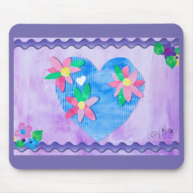 Kidsart for CHOC - Spring Time Heart Mouse Pad (Front)
